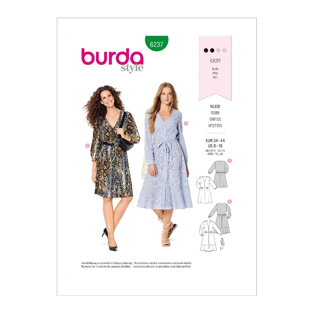 🧵 2 for 22$ 🧵 BURDA Sewing Pattern 6237
